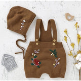 Knitted Jumpsuits with Bonnet