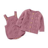 Knitted Sweater Romper Set