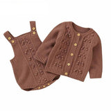 Knitted Sweater Romper Set