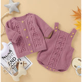 Knitted Sweater Romper Set