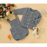 Knitted Sweater Romper Set