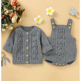 Knitted Sweater Romper Set