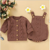 Knitted Sweater Romper Set