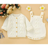 Knitted Sweater Romper Set