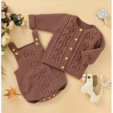 Knitted Sweater Romper Set