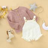 Knitted Baby Romper Set