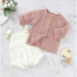 Knitted Baby Romper Set