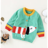 Dog Print Baby Cardigan
