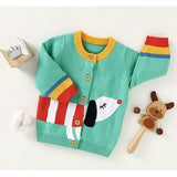 Dog Print Baby Cardigan