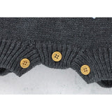 Floral Knitted Romper with Bonnet