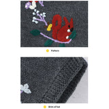 Floral Knitted Romper with Bonnet