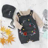 Floral Knitted Romper with Bonnet