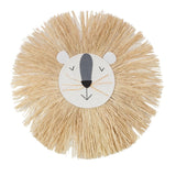 Lion Head Raffia Hanging Safari & Boho Nursery Decor