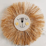 Lion Head Raffia Hanging Safari & Boho Nursery Decor