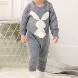 Knitted Rabbit Tail Romper