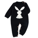Knitted Rabbit Tail Romper