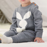 Knitted Rabbit Tail Romper