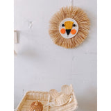 Lion Head Raffia Hanging Safari & Boho Nursery Decor