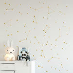 Gold Constellation Wall Decal - Cozy Nursery