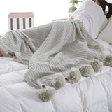 Cotton Pompom Blanket - Cozy Nursery