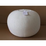 Knitted  Round Pouffe Ottoman - Cozy Nursery