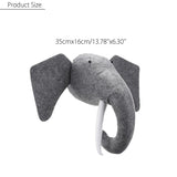 3D Felt Animal Elephant Head - Cozy Nursery