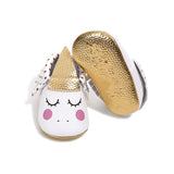 Blush Unicorn Leather Shoes - Cozy Nursery