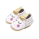 Blush Unicorn Leather Shoes - Cozy Nursery