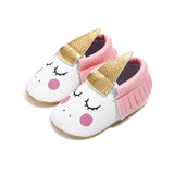 Blush Unicorn Leather Shoes - Cozy Nursery