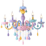 Macaron Candle Light Crystal Chandelier - Cozy Nursery