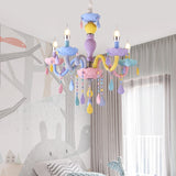 Macaron Candle Light Crystal Chandelier - Cozy Nursery