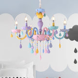 Macaron Candle Light Crystal Chandelier - Cozy Nursery