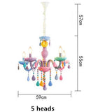 Macaron Candle Light Crystal Chandelier - Cozy Nursery