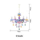 Macaron Candle Light Crystal Chandelier - Cozy Nursery