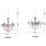 Macaron Candle Light Crystal Chandelier - Cozy Nursery