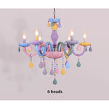Macaron Candle Light Crystal Chandelier - Cozy Nursery