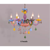 Macaron Candle Light Crystal Chandelier - Cozy Nursery