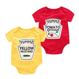 Tomato Ketchup & Yellow Mustard Bodysuits - Cozy Nursery