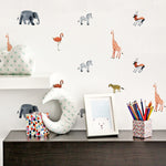 Safari Wall Stickers 24pcs - Cozy Nursery