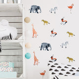 Safari Wall Stickers 24pcs - Cozy Nursery