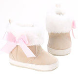 Bow-knot Fleece Snow Boots - Cozy Nursery