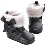 Bow-knot Fleece Snow Boots - Cozy Nursery