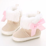 Bow-knot Fleece Snow Boots - Cozy Nursery
