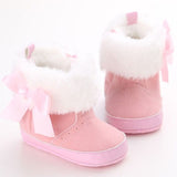 Bow-knot Fleece Snow Boots - Cozy Nursery