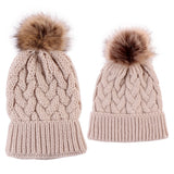 Mother & Baby Winter Warm Hats Set - Cozy Nursery