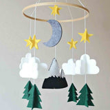 Woodland Felt Hanging Crib Mobile - Cozy Nursery