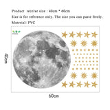 Moon and gold stars Wall Stickers - Cozy Nursery