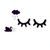 Wooden Eyelashes Wall Decor - Cozy Nursery