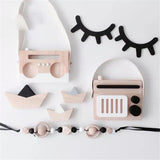 Wooden Eyelashes Wall Decor - Cozy Nursery