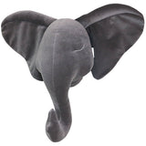 Handmade Velvet Elephant Head Nursery Decor - Cozy Nursery